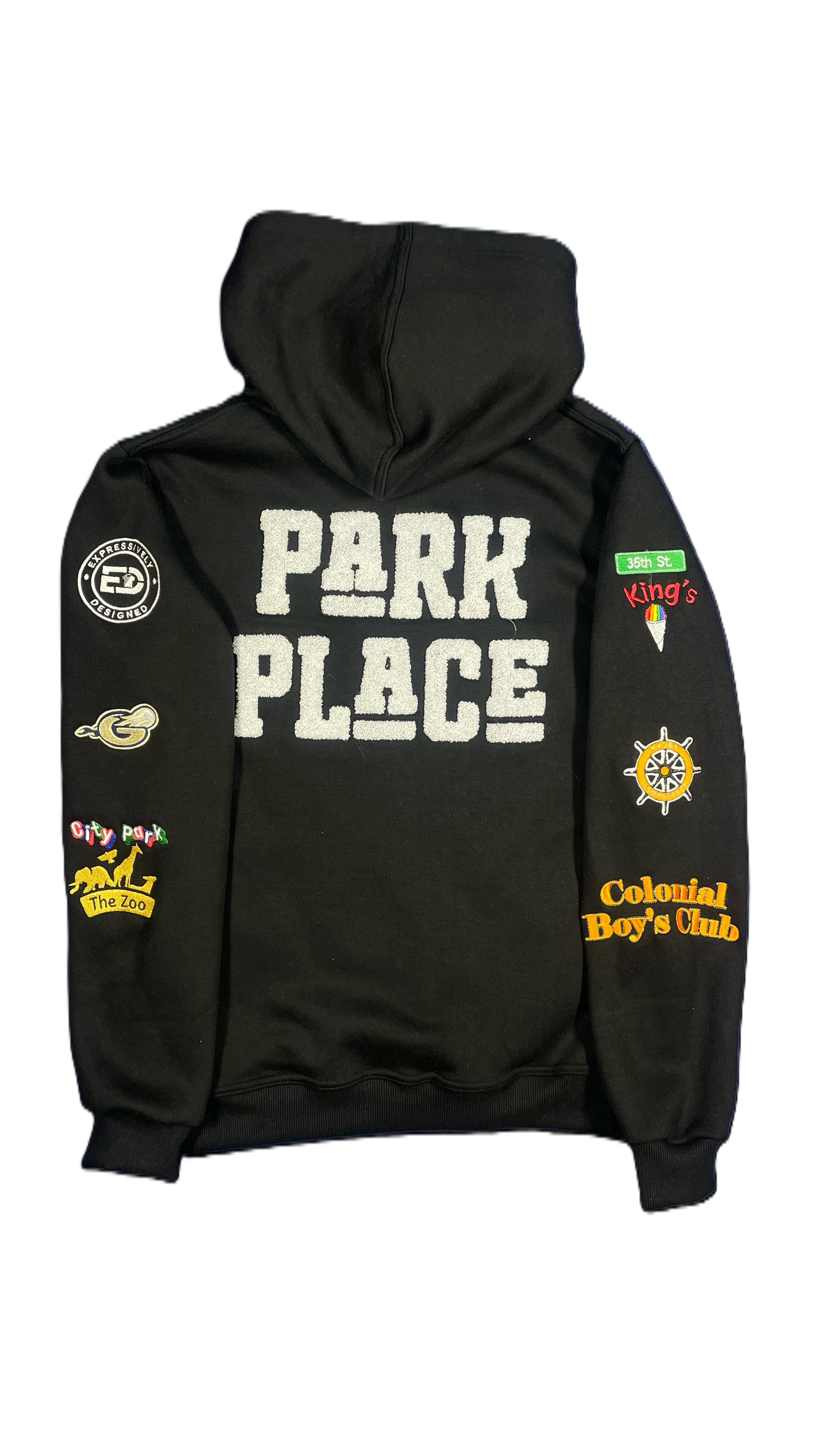 "PARKPLACE" CHENILLE EMBROIDERED HOODIE
