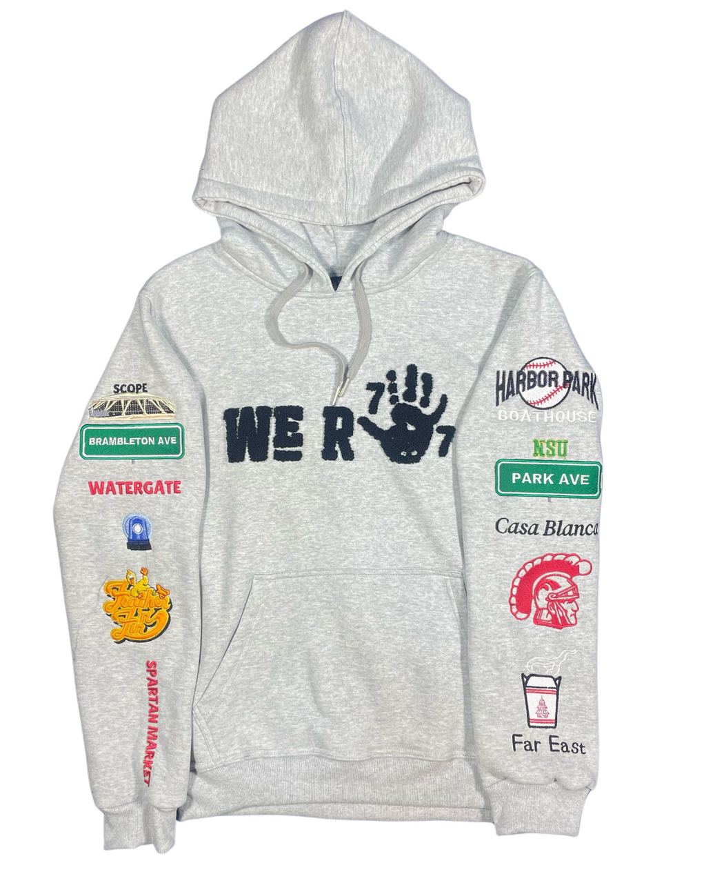 "UPTOWN" CHENILLE EMBROIDERED HOODIE