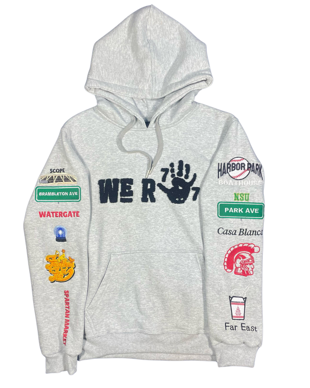 "UPTOWN" CHENILLE EMBROIDERED HOODIE