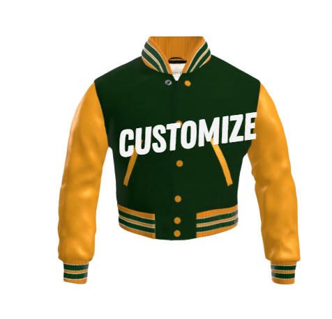 CROPPED  FAUX LEATHER/WOOL JACKETS