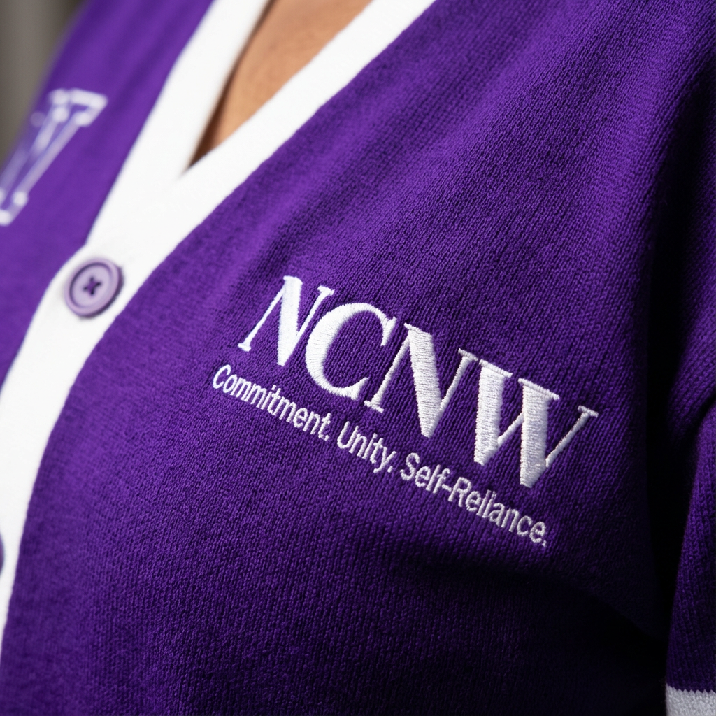 NCNW EMBROIDERED VARSITY SWEATERS