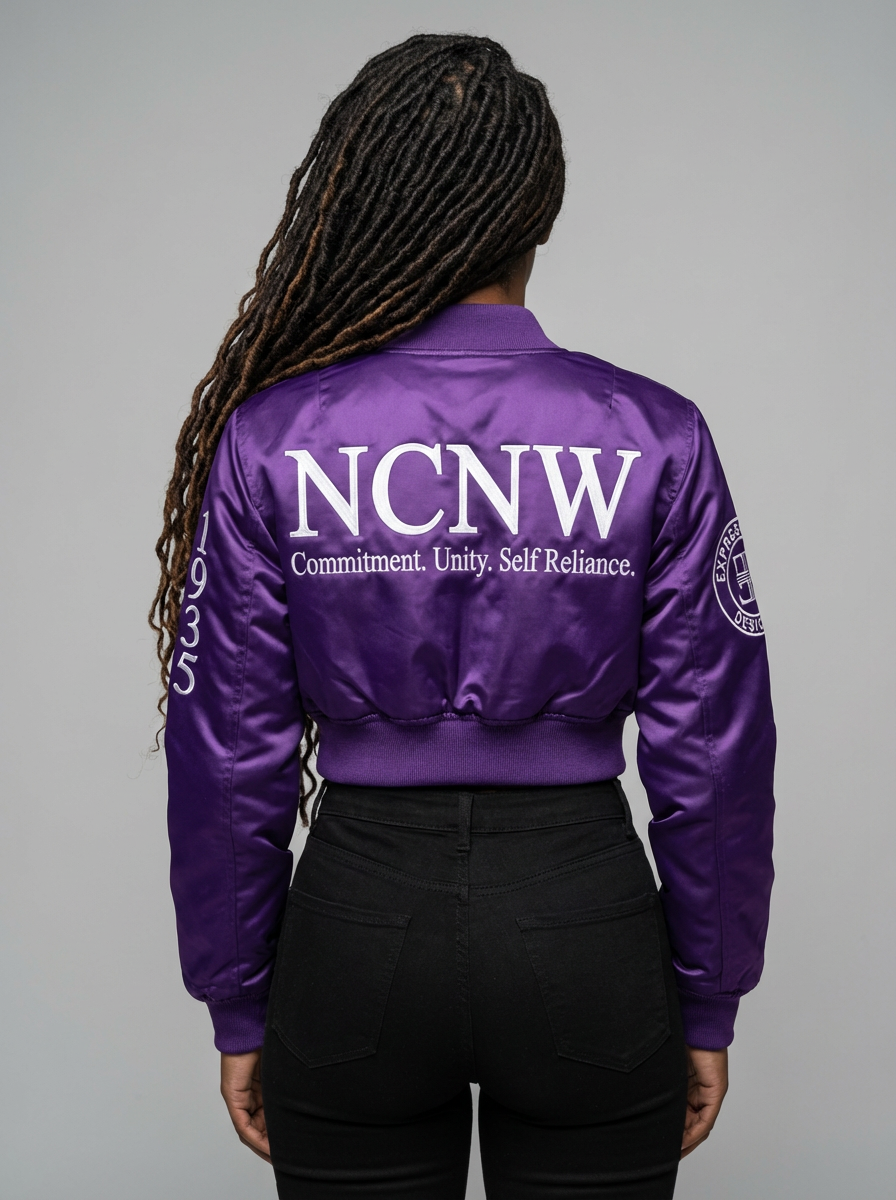 NCNW SATIN  CROPPED BOMBER JACKETS